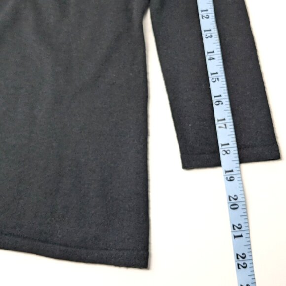 Saks Fifth Ave Cashmere Silk Sweater Womens Small Black with Bows Rosette - Picture 14 of 16